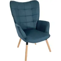 CLP Sessel Garding Stoff-Bezug blau