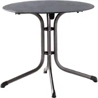 Sieger Klapptisch Ø 85 cm H 73 cm Metall rund grau eisengrau