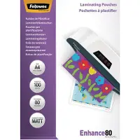 Fellowes Laminierfolien Din A4 Matt 80 Mikron 100 Einheiten