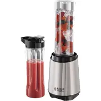 Russell Hobbs Smoothie-Maker "Mix & Go Smoothie Maker 23472-56" 300 W 600 ml Mixbehälter, spülmaschinenf., Edelst., Power Motor 23.500 U/min