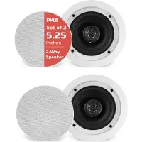 Pyle PDIC1651RD, 2-Wege, 2.0 Kanäle, Kabelgebunden, 80 - 20000 Hz, 16 Ohm, Weiß