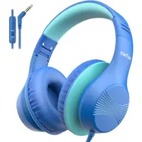 EarFun Kinder Over-Ear Kopfhörer mit Kabel, 85/94 dB Lautstärkebegrenzung, Hi-Fi Klang, HD-Mikrofon, faltbar & verstellbar, extra große Ohrpolster