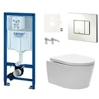 SAT Grohe Wand-WC Set für Vorwandmontage + Brevis WC SIKOGRSBR2S