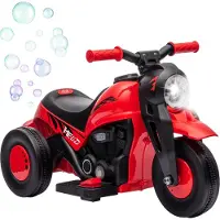 AIYAPLAY Elektro Kindermotorrad, 6V Elektromotorrad mit Musik, Blasen max. 30 kg