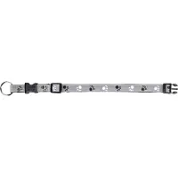 Trixie Halsband Silver Reflect schwarz/silbergrau, Größe: L-XL