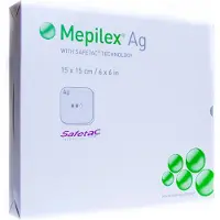 Molnlycke Health Care Mepilex Ag Schaumverband 15x15 cm steril 5 St