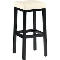 CLP Barhocker Taylor mit schwarzem Metallgestell Sitzhöhe 83 cm | Farbe creme Material Kunstleder