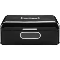 Echtwerk Brotkasten "Retro-Brotbox aus Metall "big", schwarz, B:23,8cm H:17cm, Lebensmittelaufbewahrungsbehälter, Brotkasten, Brotbehälter im Retro-Design, 2 praktische Sichtfenster