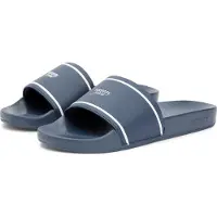 Tommy Hilfiger Badepantolette "TJW POOLSLIDES" Strandschuh, Pantolette, Flat mit Kontraststreifen