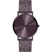 Liebeskind berlin Damenuhr Analog Quarz 34 mm Rund Edelstahlgehäuse Roségold Glitter Mesharmband 5ATM Wasserdicht Elegant Moderne Armbanduhr für Damen