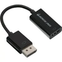 Iogear GDPHD4KA, 0,086 m, DisplayPort, HDMI Typ A (Standard), Männlich, Weiblich, Schwarz