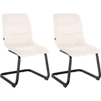 CLP 2er Set Esszimmerstuhl Vermont Samt creme