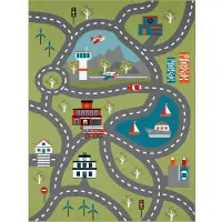 TT Home Kinderzimmerteppich Teppich Junge Mädchen Kinderteppich Baby Rutschfest Strasse