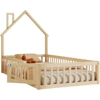 StarTech.com Hausbett für Kinder - Bettgestell - Mit Lattenrost - Ohne Matratze - Kiefernholz - Selbstmontage - Ohne Stauraum - Kamin-Design