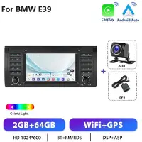 StarTech.com BMW E39/M5 1996–2001 / X5 E53 2002–2007 - 2DIN Android CarPlay Autoradio - 17,8 cm Touchscreen - 2+64 GB - Inkl. Rückfahrkamera - GPS Navigation