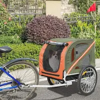 StarTech.com Fahrradanhänger für Haustiere - Für Hunde und Katzen - Orange