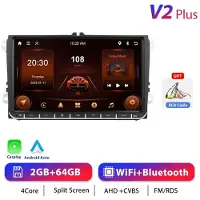 StarTech.com Für VW Golf Passat Jetta - Android Autoradio 2-DIN 22,9 cm - CarPlay - 2GB+64GB - Android 13 - GPS Navigation - Touchscreen - 1024×600
