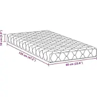 vidaXL Matratze Weiß 60 x 120 cm Jacquard-Stoff