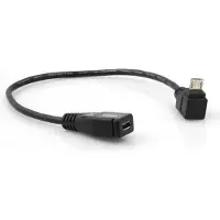 System-S Micro USB Kabel 90° Winkel auf Micro USB Buchse 20 cm