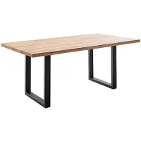 MCA Direkt Import MCA Direkt DEBA Tisch braun/Schwarz mit Baumkante