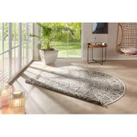 Home Collection Flachwebeteppich Lilja Grau Ø ca. 200cm
