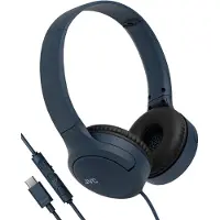 JVC Over-Ear-Kopfhörer, weiche Ohrpolster, faltbar, mit Mikrofon & 3-Tasten-Fernbedienung, einseitiges Kabel, USB-C mit einseitigem Kabel