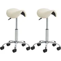 CLP 2er Set Arbeitshocker Reno Kunstleder, Farbe:grau