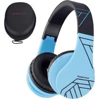 PowerLocus Kinderkopfhörer Over-Ear mit 85dB Lautstärkebegrenzung, Faltbar, Bluetooth 5.3, Micro SD, Kabellos und Kabel, Eingebautes Mikrofon für Handy/Tablet