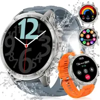 Lige Smartwatch der Herren: 1,85 "HD -Display, LED -Torch, 710mah, 100 Sportmodi, Fitness, Herzfrequenz und Schlafmonitor für Android iOS