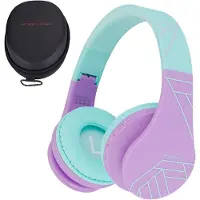 PowerLocus Kinderkopfhörer Over-Ear mit 85dB Lautstärkebegrenzung, Faltbar, Bluetooth 5.3, Micro SD, Kabellos und Kabel, Eingebautes Mikrofon für Handy/Tablet