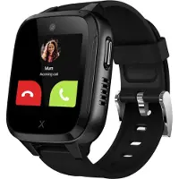 XPLORA KIDZI Kids 'Telefon Uhr: 4G, Anrufe, Texte, Schulmodus, SOS, GPS, Kamera, Schrittzähler, 3 Monate freier Plan (schwarz)