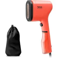 Tefal Dampfbürste 1300W Handheld Steamer, 70ml Tank, 20g/Min Dampf, 15s Aufheizen, entfernt Gerüche & 99,9% Keime, tragbarer Kleidungsglätter Korallenrot