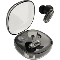 Mars Gaming Bluetooth 5.4 Kopfhörer, Immersiver Klang, Ergonomisches Halbtransparentes und Ultrakompaktes Design, 24 Stunden Wiedergabe, mit Etui und LED-Anzeige