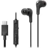 JVC USB Typ-C kabelgebundener Kopfhörer mit kraftvollem und kristallklarem Klang, praktischem Mikrofon und 3-Tasten-Fernbedienung in äußerst kompakter