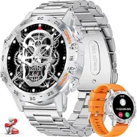 Lige Smartwatch Herren mit Telefonfunktion, 1,39 Zoll Militär Smart Watch mit 24/7 Herzfrequenz, Blutdruck, Schlafüberwachung für Android iOS,100+Sportmodi