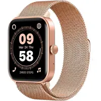 SMARTY 2.0 Smarty2.0 SW038E Pink Smartwatch: Alexa, Bluetooth -Anrufe, 14 Sportmodi, 1,8 "Display, Metallgurt, 46.5x40.5x13mmmm
