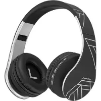 PowerLocus Kopfhörer Bluetooth mit Mikrofon,Faltbar,weiche Ohrpolster Hi-Fi-Stereo-Bass, Headset Kabellos und Kabel-Modus für Kinder/Erwachsene/TV/PC/Home Office