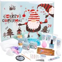 Ed Brubaker Cosmetics Beauty Adventskalender 2025 für Frauen & Mädchen, 24 Körperpflegeprodukte & Spa-Accessoires, Weihnachtswichtel-Design, XXL Geschenk