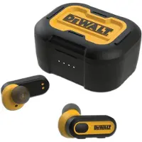 DeWalt Heavy Duty True Wireless Ohrhörer Bluetooth, Type-C Ladecase, 37 Std Akkulaufzeit, IP56 Wasserschutz, Staubresistent, Baustelle & Outdoor