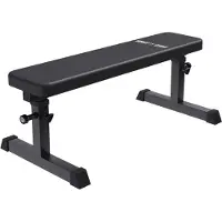 Gorilla Sports Hantelbank - Höhenverstellbar, bis 200kg, Schwarz - Trainingsbank, Flachbank, Fitnessbank, Bankdrücken Bank für Zuhause, Krafttraining