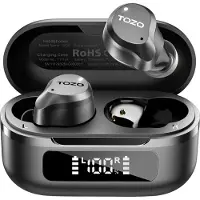 TOZO NC9 In-Ear Kopfhörer Kabellos Bluetooth 5.3 mit Hybrid Active Noise Cancelling, 6 Mikrofone, App-Steuerung, 59 Std. Akku, IPX8 wasserdicht,LED-Anzeige