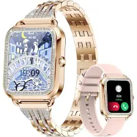 Lige 2026 Smartwatch Damen mit Telefonfunktion Herzfrequenz Blutdruck Bluetooth Anrufe Fitnessuhr Aktivitätstracker & Touchscreen iOS und Android