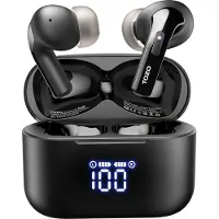 TOZO Kabellos 48,5 Stdn. Spielzeit mit LED-Digitalanzeige, IPX8 wasserdicht Dual Mic