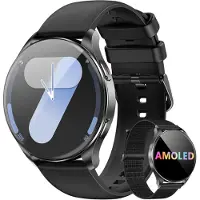Blackview Smartwatch für Damen und Herren mit AMOLED-Display, Always-On-Funktion, Sportfunktionen (Pulsmessung, Schlafüberwachung, SpO2-Wert, Schritt-, Kalorien