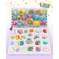 Slimy Adventskalender Limited Edition 2025–24 verschiedene Spielmassen, inklusive Schneekugel, pädagogisch wertvoller Spielspaß für Kinder ab 3 Jahren