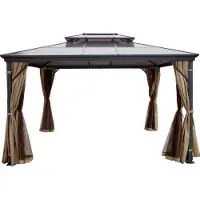 OEM Gartenpavillon - 3 x 3,6 m - mit Mückennetz - Aluminium