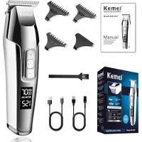 Kemei Hair Clippers Männer LCD Display Professioneller Bart Clipper Kabelless Elektrische Trimmermaschine wiederaufladbare Kante