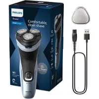Philips Series 3000X Elektrorasierer Herren X3053/00, Wet & Dry, SkinProtect-Technologie, ausklappbarer Barttrimmer, ergonomischer Griff, Sky Blau