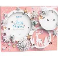 Ed Brubaker Beauty Adventskalender 2025 XXL für Frauen & Mädchen, 24x Körperpflege & Spa Accessoires, Sterne & Schneeflocken, Weihnachtsgeschenk Rosa
