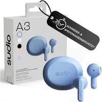 Sudio In-Ear-Kopfhörer Bluetooth 5.4 Headphones Bluetooth Multipoint Verbindung | Schweiß- & Spritzwassergeschützt | Touch | 25h Spielzeit | USB-C Ladecase